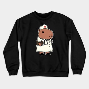 Capybara Nurse Traditional Crewneck Sweatshirt